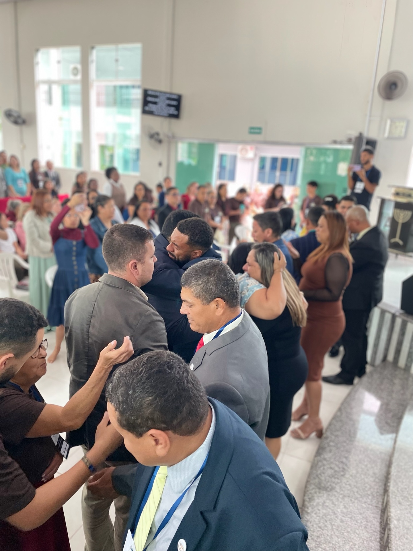 Abraço fraterno na convenção